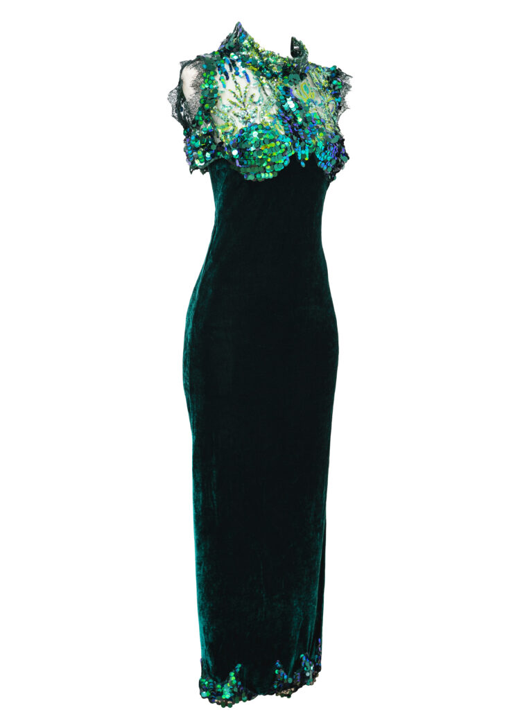 LAHO Emerald Chantilly Dress