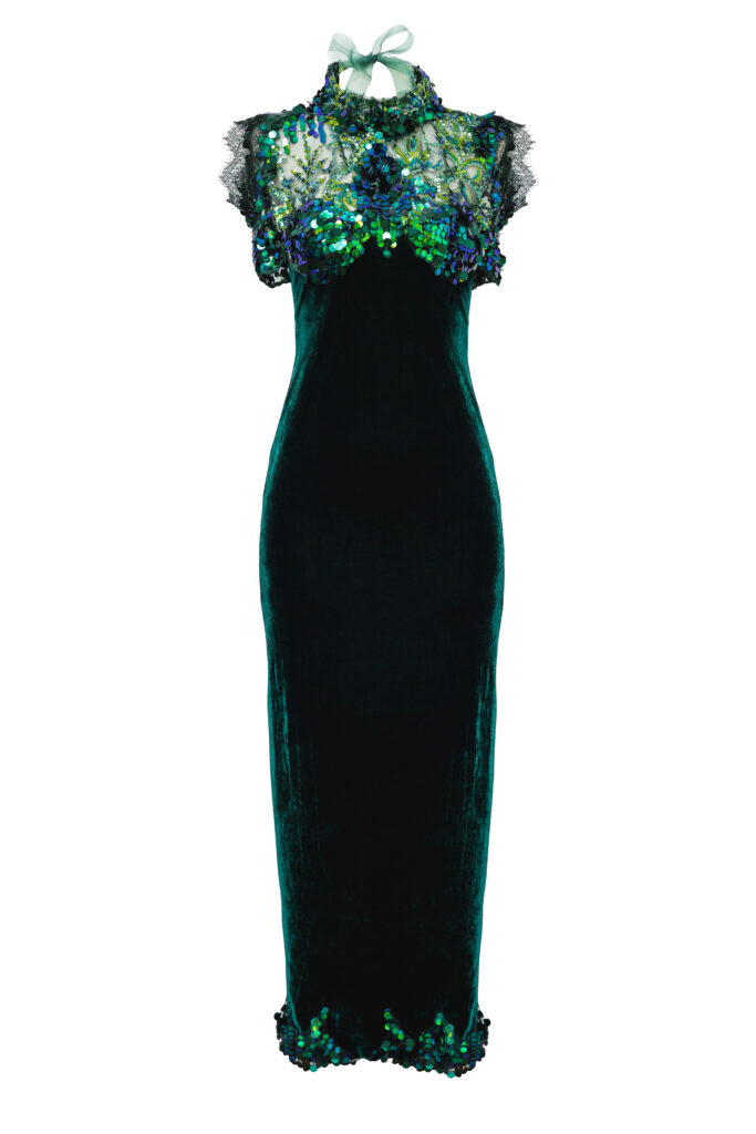 LAHO Emerald Chantilly Dress