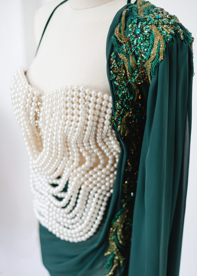 LAHO Emerald Pearl Gown
